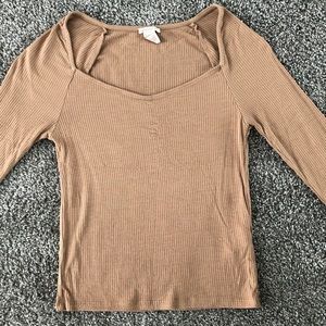 Tan Forever 21 crop top